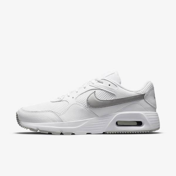 Zapatillas Nike Air Max SC Mujer Blancas Plateadas Metal Plateadas | NK761UEW