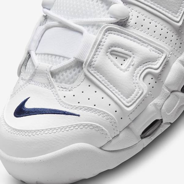 Zapatillas Nike Air More Uptempo 96 Hombre Blancas Azul Marino | NK408OLD