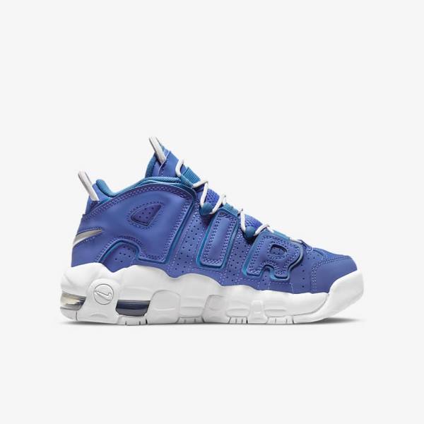 Zapatillas Nike Air More Uptempo Older Niños Azules Blancas | NK390XRE