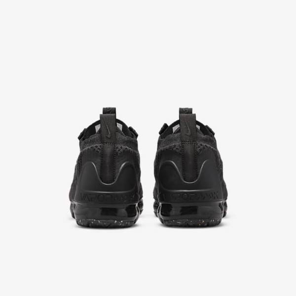 Zapatillas Nike Air VaporMax 2021 FK Older Niños Negras Gris Oscuro | NK752OLV