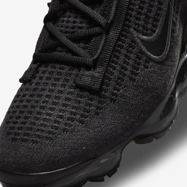 Zapatillas Nike Air VaporMax 2021 FK Older Niños Negras Gris Oscuro | NK752OLV