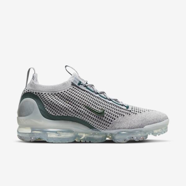 Zapatillas Nike Air VaporMax 2021 FK SE Hombre Beige Claro Metal Plateadas Turquesa Oscuro | NK795ART