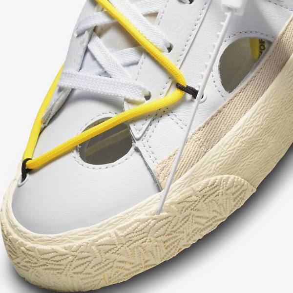 Zapatillas Nike Blazer Low 77 x Off-White™ Hombre Blancas Amarillo Kaki Rojas | NK892IDV