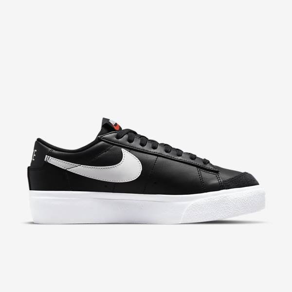 Zapatillas Nike Blazer Low Plataforma Mujer Negras | NK231ZJH