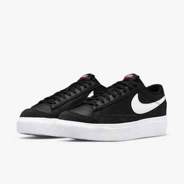 Zapatillas Nike Blazer Low Plataforma Mujer Negras | NK231ZJH