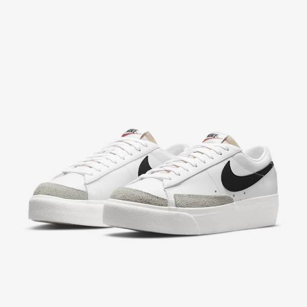 Zapatillas Nike Blazer Low Plataforma Mujer Blancas | NK420XAI