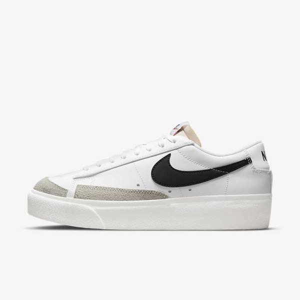 Zapatillas Nike Blazer Low Plataforma Mujer Blancas | NK420XAI