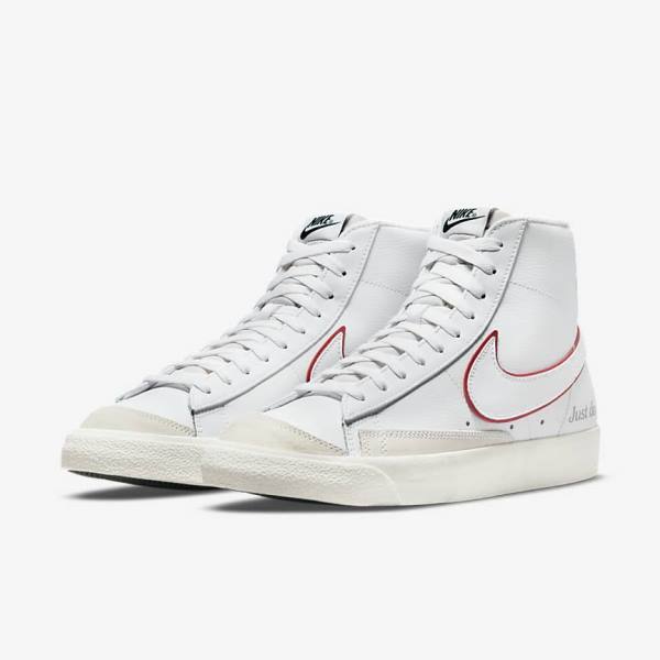 Zapatillas Nike Blazer Mid 77 Hombre Blancas Verde Metal Plateadas Rojas | NK237VEX