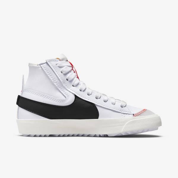 Zapatillas Nike Blazer Mid 77 Jumbo Mujer Blancas Negras | NK132UEL