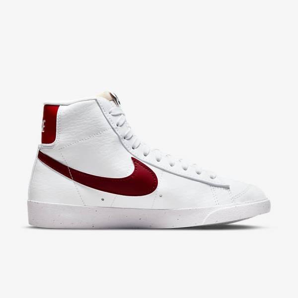 Zapatillas Nike Blazer Mid 77 Next Nature Mujer Blancas Negras Rojas | NK263KAD