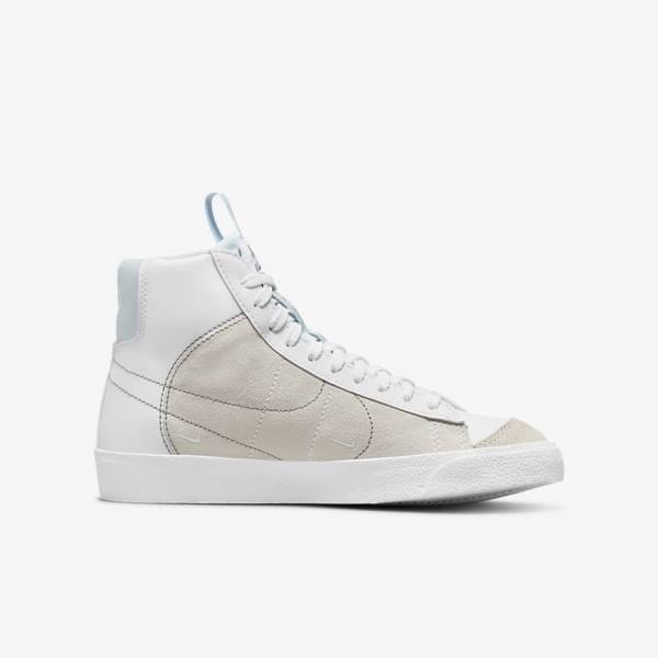 Zapatillas Nike Blazer Mid 77 SE Dance Older Niños Blancas Azules Gris | NK485JHU