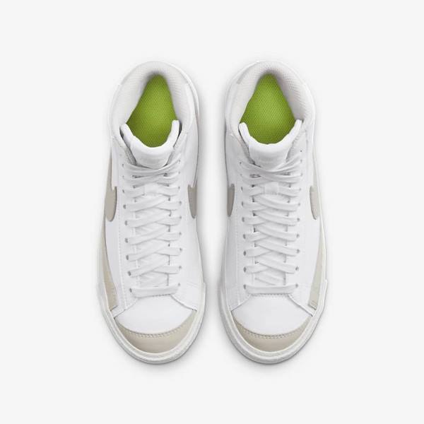 Zapatillas Nike Blazer Mid 77 SE Older Niños Blancas Beige Claro | NK789VAR