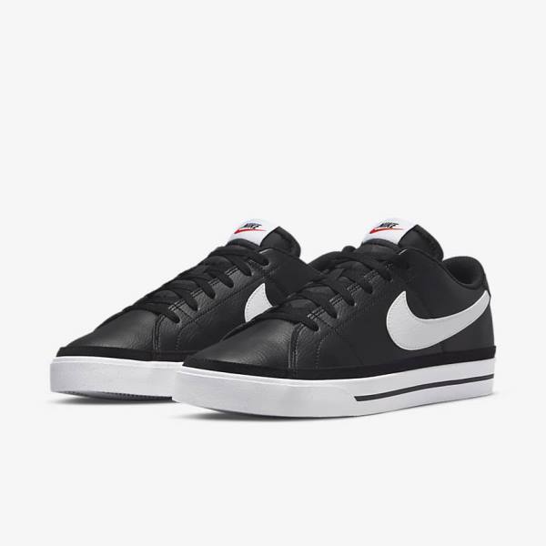 Zapatillas Nike Court Legacy Hombre Negras Blancas | NK401NCY