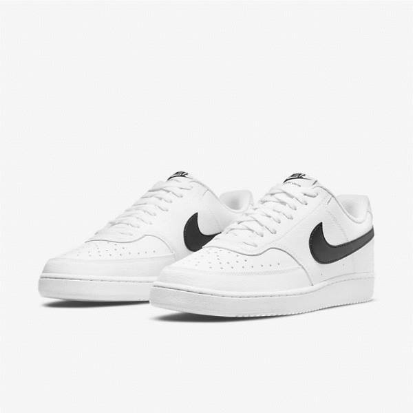 Zapatillas Nike Court Vision Low Next Nature Hombre Blancas Negras | NK682HXA