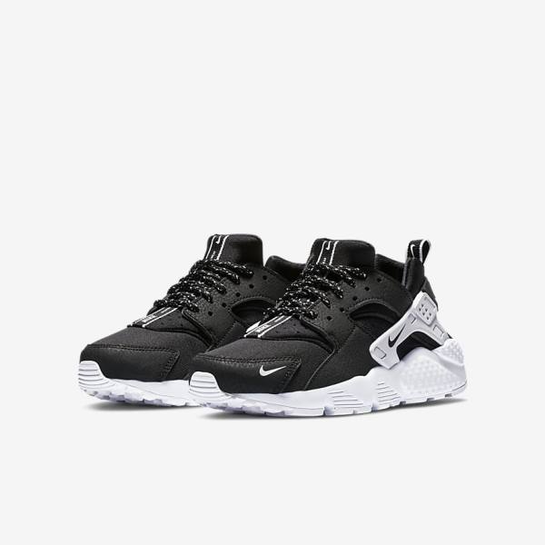 Zapatillas Nike Huarache SE Older Niños Negras Blancas | NK037XFB