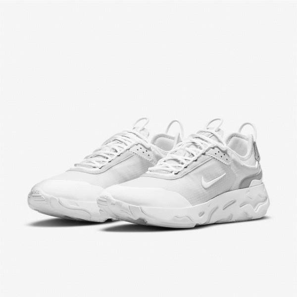 Zapatillas Nike React Live Hombre Blancas Plateadas Blancas | NK357BVO