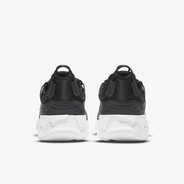 Zapatillas Nike React Live Hombre Negras Gris Oscuro Blancas | NK839KYH