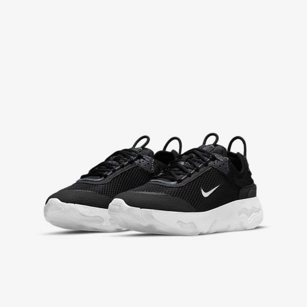 Zapatillas Nike React Live Older Niños Negras Gris Oscuro Blancas | NK081AVQ