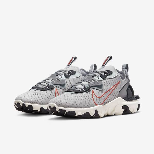 Zapatillas Nike React Vision Hombre Gris Gris Claro Naranjas | NK860YRL