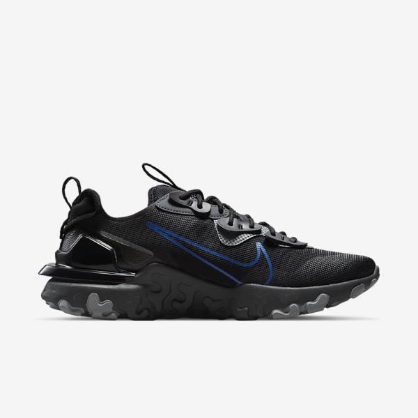 Zapatillas Nike React Vision Hombre Negras Gris Oscuro Azul Real | NK076QFP