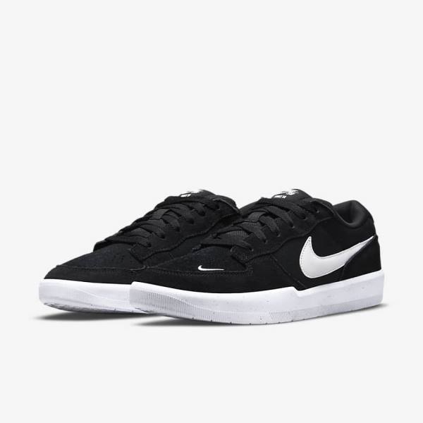 Zapatillas Nike SB Force 58 Mujer Negras Blancas | NK568RPQ