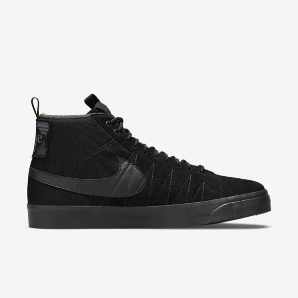 Zapatillas Nike SB Zoom Blazer Mid Premium Mujer Negras Gris Oscuro | NK064GWS