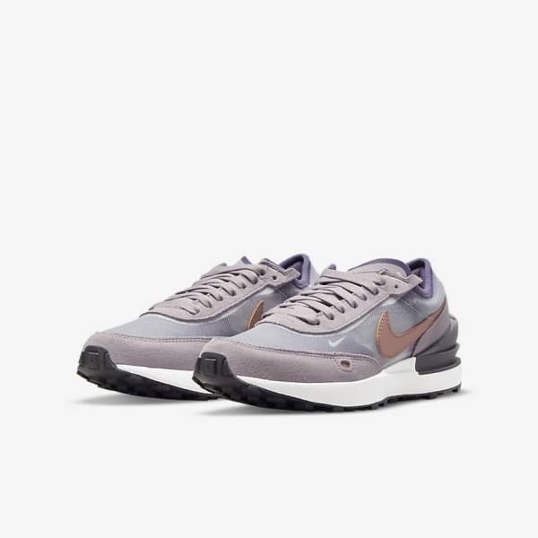 Zapatillas Nike Waffle One Older Niños Blancas Gris Metal Rojas Marrones | NK015WJC