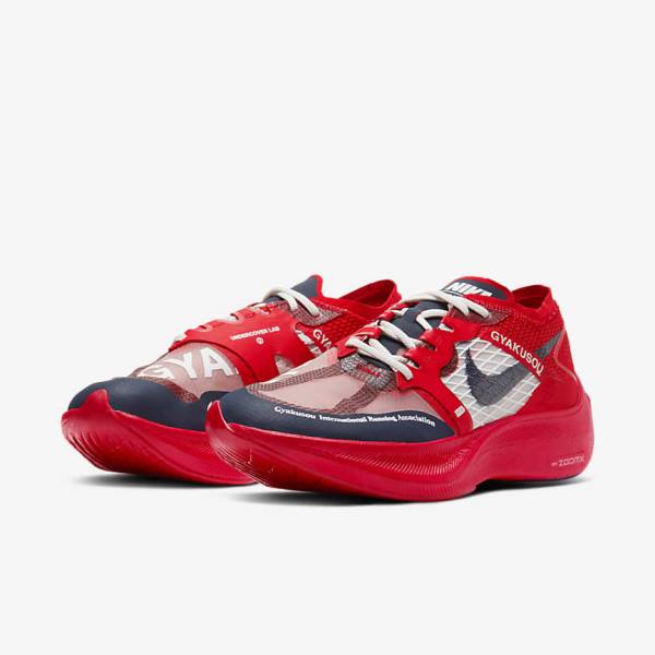 Zapatillas Nike ZoomX Vaporfly Next% x Gyakusou Mujer Rojas Azules | NK863CSW