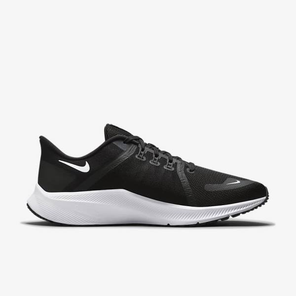 Zapatillas Running Nike Quest 4 Carretera Hombre Negras Gris Oscuro Blancas | NK381BVE