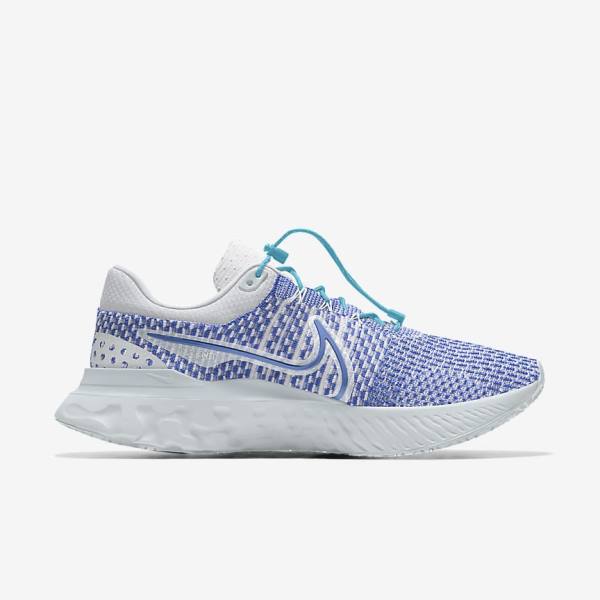 Zapatillas Running Nike React Infinity Run 3 By You Custom Carretera Mujer Blancas Azules Blancas | NK024YMW