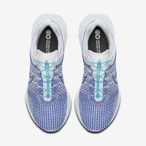 Zapatillas Running Nike React Infinity Run 3 By You Custom Carretera Mujer Blancas Azules Blancas | NK024YMW