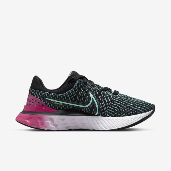 Zapatillas Running Nike React Infinity Run Flyknit 3 Carretera Mujer Negras Rosas Turquesa Turquesa | NK358OMV