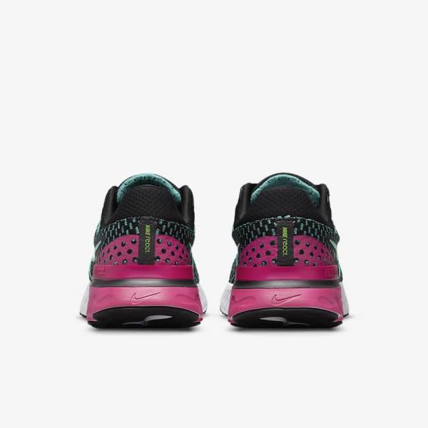 Zapatillas Running Nike React Infinity Run Flyknit 3 Carretera Mujer Negras Rosas Turquesa Turquesa | NK358OMV