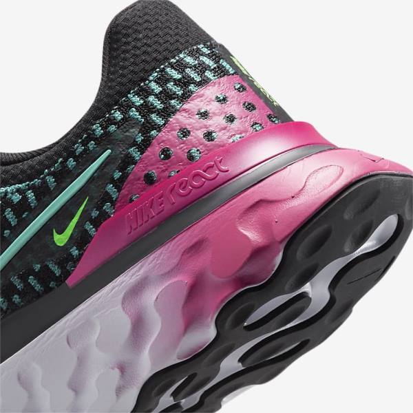 Zapatillas Running Nike React Infinity Run Flyknit 3 Carretera Mujer Negras Rosas Turquesa Turquesa | NK358OMV