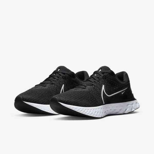 Zapatillas Running Nike React Infinity Run Flyknit 3 Carretera Hombre Negras Blancas | NK693LCY