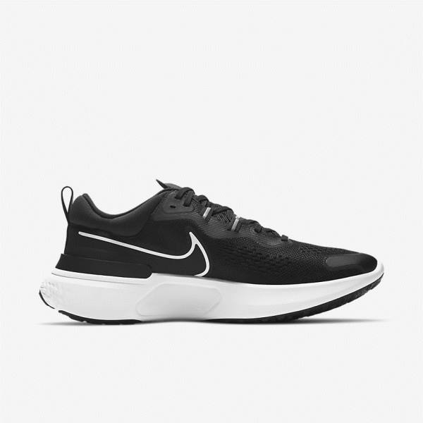 Zapatillas Running Nike React Miler 2 Carretera Hombre Negras Gris Blancas | NK807KGB