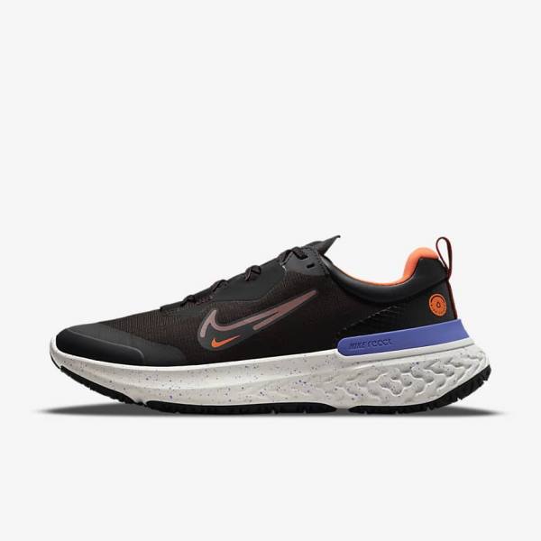 Zapatillas Running Nike React Miler 2 Shield Weatherised Carretera Hombre Negras Naranjas Indigo | NK704GUM