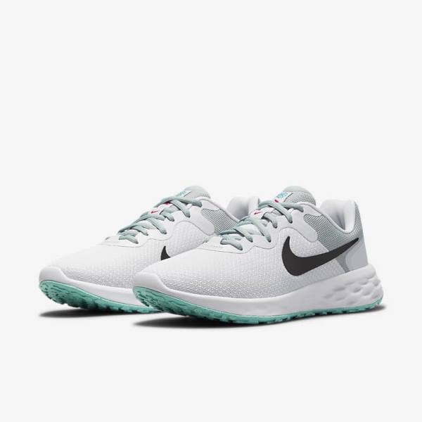 Zapatillas Running Nike Revolution 6 Next Nature Carretera Mujer Verde Oliva Rosas Gris | NK165SBY