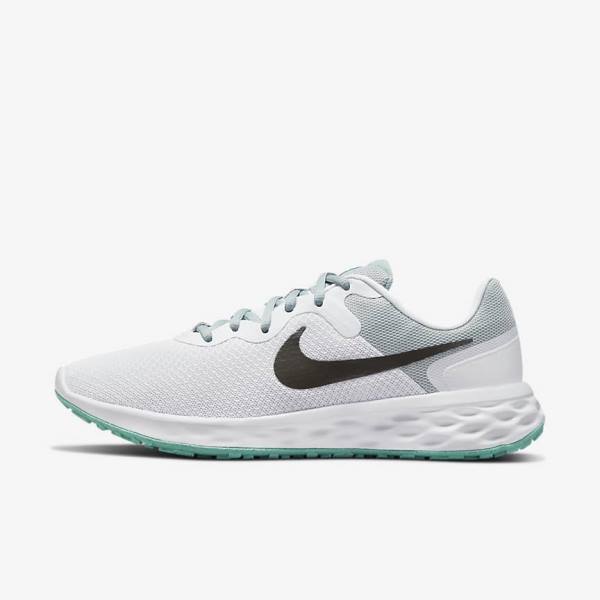 Zapatillas Running Nike Revolution 6 Next Nature Carretera Mujer Verde Oliva Rosas Gris | NK165SBY