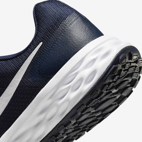 Zapatillas Running Nike Revolution 6 Next Nature Carretera Hombre Azul Marino Obsidian Blancas | NK904JHP