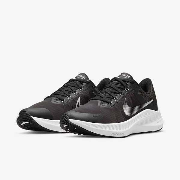 Zapatillas Running Nike Winflo 8 Carretera Mujer Negras Gris Oscuro Gris Claro Blancas | NK296CQR