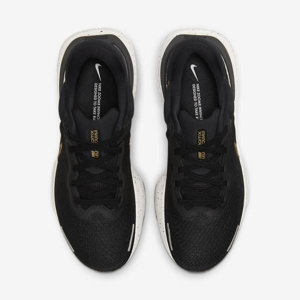 Zapatillas Running Nike ZoomX Invincible Run Flyknit Carretera Hombre Negras Metal Doradas | NK608FAQ