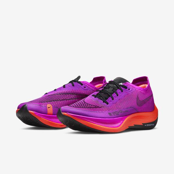 Zapatillas Running Nike ZoomX Vaporfly Next% 2 Carretera Carreras Mujer Verde Azules Blancas Negras | NK378YUA