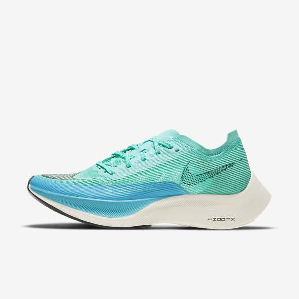 Zapatillas Running Nike ZoomX Vaporfly Next% 2 Carretera Carreras Mujer Blancas Metal Plateadas Negras | NK437JQV