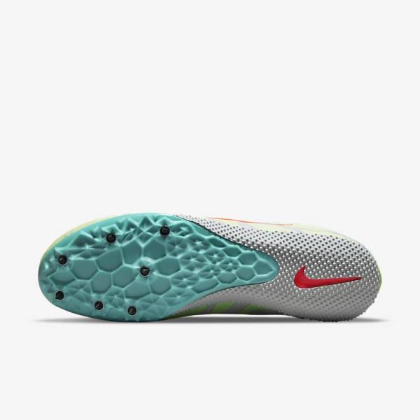 Zapatillas Running Nike Zoom Rival S 9 Athletics Sprinting Spikes Mujer Turquesa Naranjas | NK843NRA