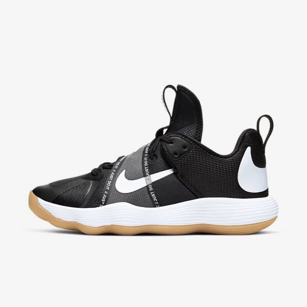 Zapatillas Training Nike React HyperSet Indoor Court Hombre Negras Marrones Claro Blancas | NK185VKC