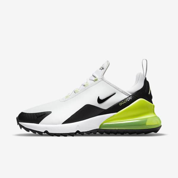 Zapatos De Golf Nike Air Max 270 G Hombre Blancas Negras | NK628LXI