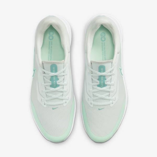 Zapatos De Golf Nike Air Zoom Infinity Tour NEXT% Hombre Blancas Verde Menta Plateadas Turquesa | NK607HIC