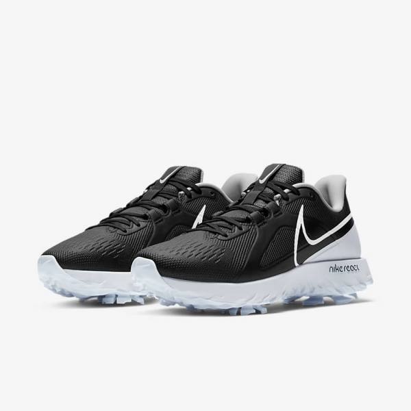 Zapatos De Golf Nike React Infinity Pro Hombre Negras Metal Plateadas Blancas | NK046WLV