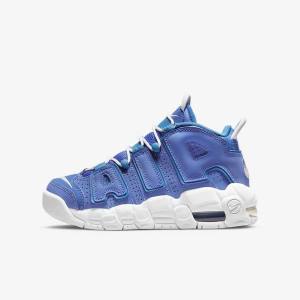 Zapatillas Baloncesto Nike Air More Uptempo Older Niños Azules Blancas | NK453PLV